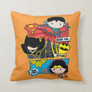 Almofada Heróis Chibi Prontos Para Ação!