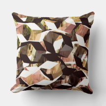 Hexágonos preto e branco a castanho em pixelização