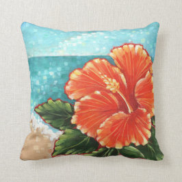 Almofada "Hibiscus travesseiro decorativo pela praia"