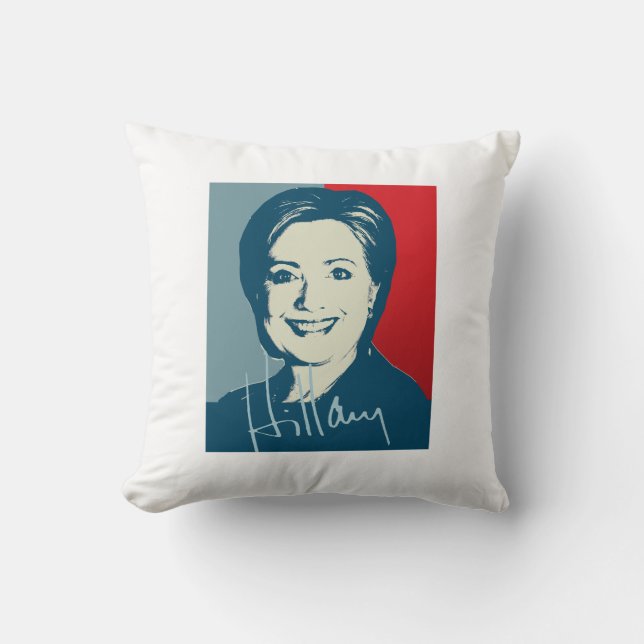 Almofada HILLARY CLINTON AUTOGRAFOU SIGN.png (Frente)