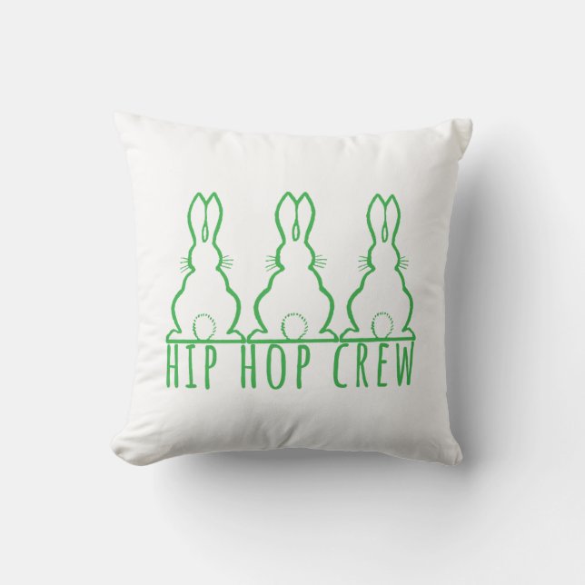 Almofada Hip Hop Crew Cute Bunny Rabbits (Frente)