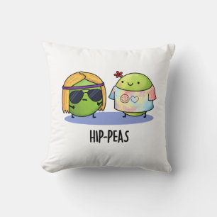 Almofada Hip-peas Engraçado Hippie Peas Pun