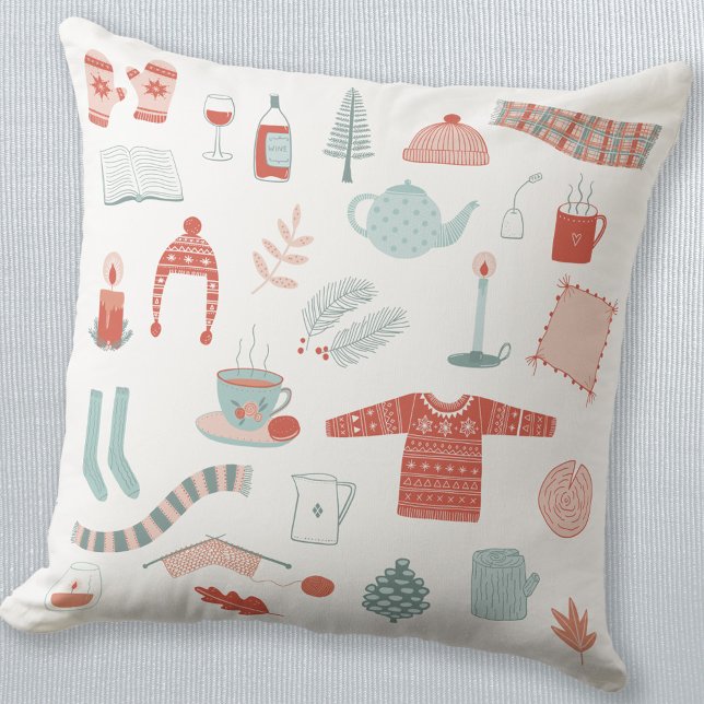 Almofada Hipertensão Retroescandinava (Hygge Scandinavian cosy winter throw pillow)