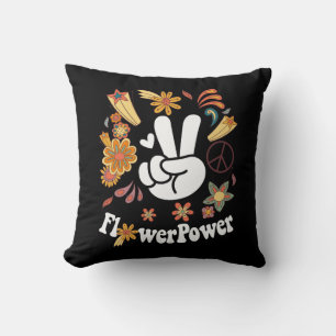 Almofada Hippie Groovy FllowerPower Woodstock Paz Boêmia