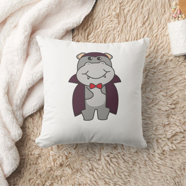 Almofada Hippo Halloween Cute Devil Vampire Costume (Cobertor)