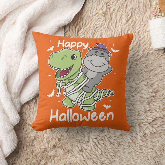 Almofada Hippo Happy Halloween T-rex Mummy Costume (Cobertor)