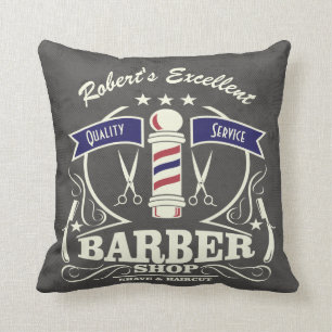 Almofada Hipster de Barber de Barbearia, Polar Vermelho Azu