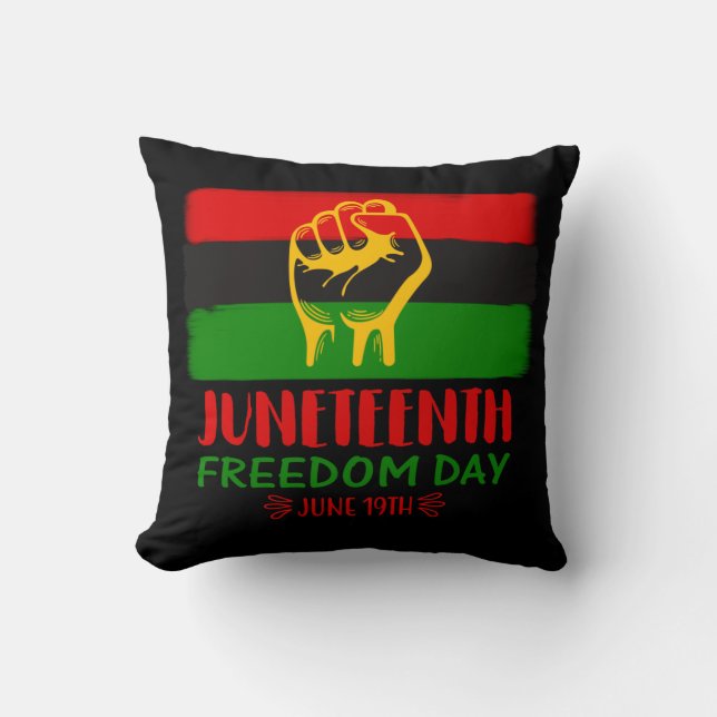 Almofada História Negra do Dia da Liberdade (Frente)