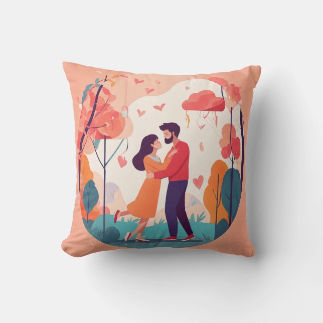 Almofada "História Romântica do Amor'' (Frente)