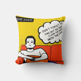 Almofada histórias em quadrinhos Geeks robustas de mel amar