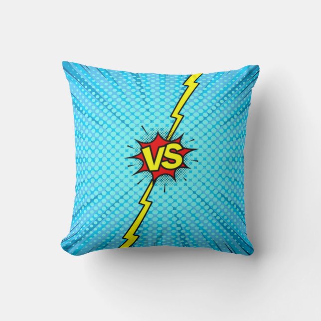 Almofada Histórias em quadrinhos versus fundo, estilo cláss (Frente)