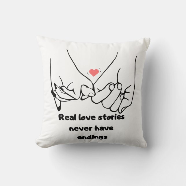 Almofada Histórias reais de amor nunca têm finais (Frente)