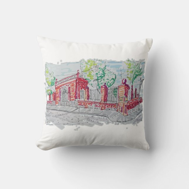 Almofada Historic Red Brick Entrance (Frente)