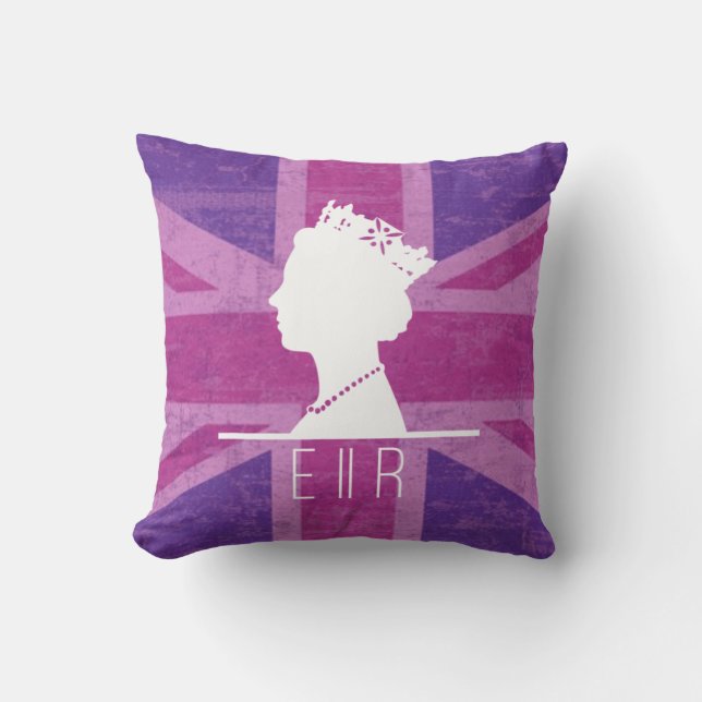 Almofada HM Queen Purple grunge union jack flag   (Frente)