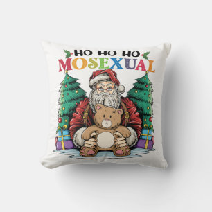 Almofada Ho Ho Ho Mossexual Papai Noel Gay Natal LGBTQ Gay 