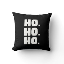 HO. HO. HO. Preto e Branco com Fundo de Xadrez de 