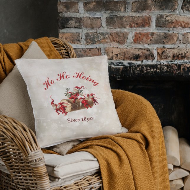 Almofada Ho Hoing desde 1890 gnomos de natal (Criador carregado)