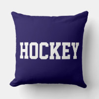 HOCKEY Diversão Atlética Texto Branco Sobre Azul-N