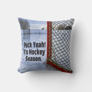 Almofada Hockey Season Ice Frio Engraçado Humor Puck