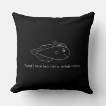 Hoje eu tenho cabelo como um girino de corrida