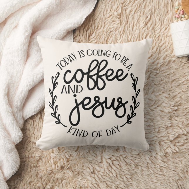 Almofada Hoje vai ser café e Jesus (Cobertor)