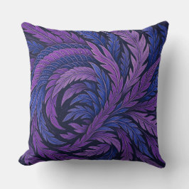 Almofada Hokusai Phoenix Cushion | Purple & Blue Feather 