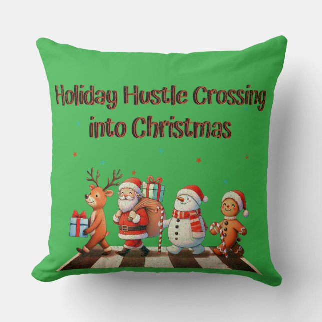 Almofada Holiday Hustle cruzando o Travesseiro decorativo d (Frente)
