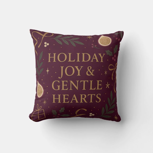 Almofada Holiday Joy Throw Pillow (Frente)