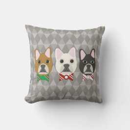 Almofada Holiday Pups Gray Diamond