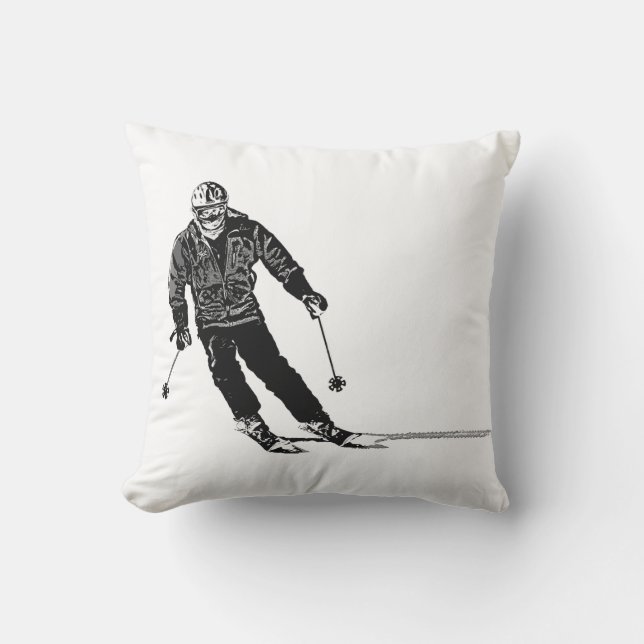 Almofada Holiday Skier - Esqui Descida (Frente)