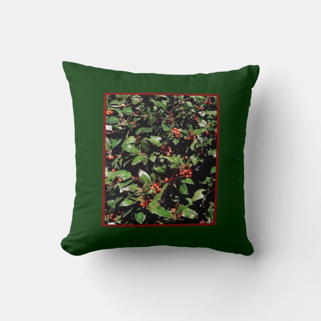 Almofada Holly & Berries Travesseiro decorativo (Frente)