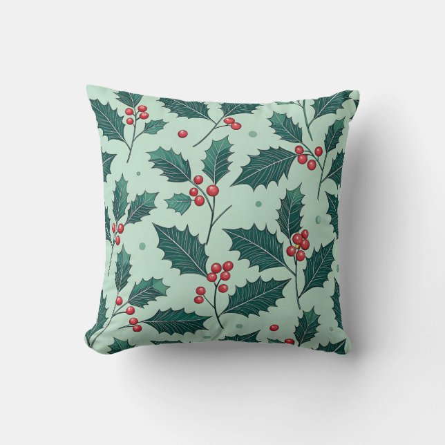 Almofada Holly Berry Christmas Cushion (Frente)