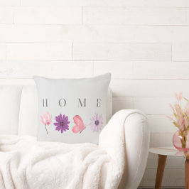 Almofada HOME Floral Borboleta com Acentos Pastel