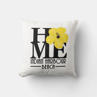 Almofada HOME Indian Harbor Beach Yellow Hibiscus