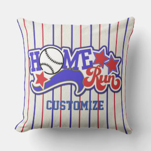 Almofada Home Run Baseball Personalizado Striping