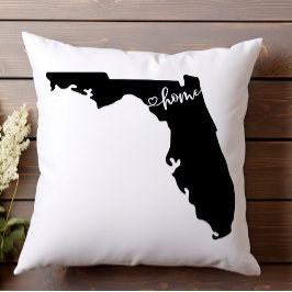 Almofada Home State Outline Heart Florida