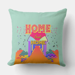 Almofada Home Sweet Home Aqua