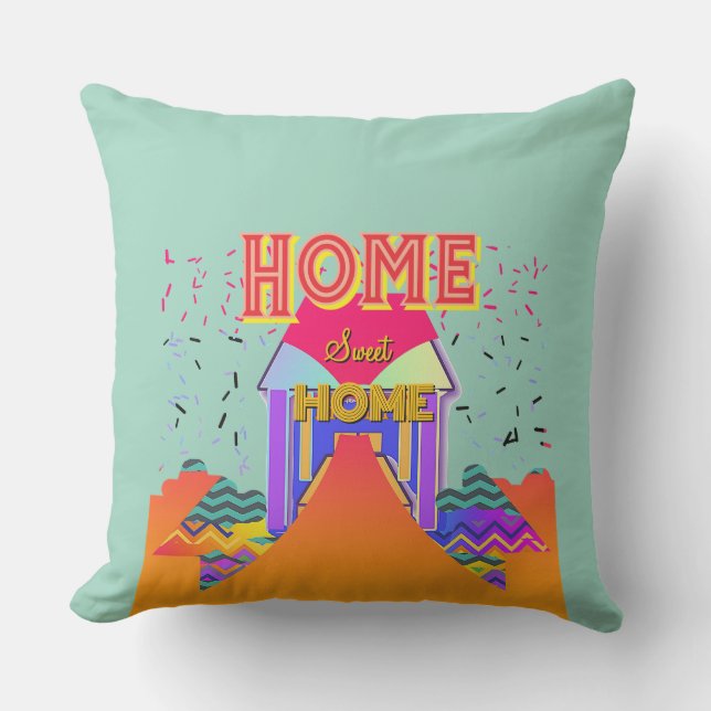 Almofada Home Sweet Home Aqua (Frente)