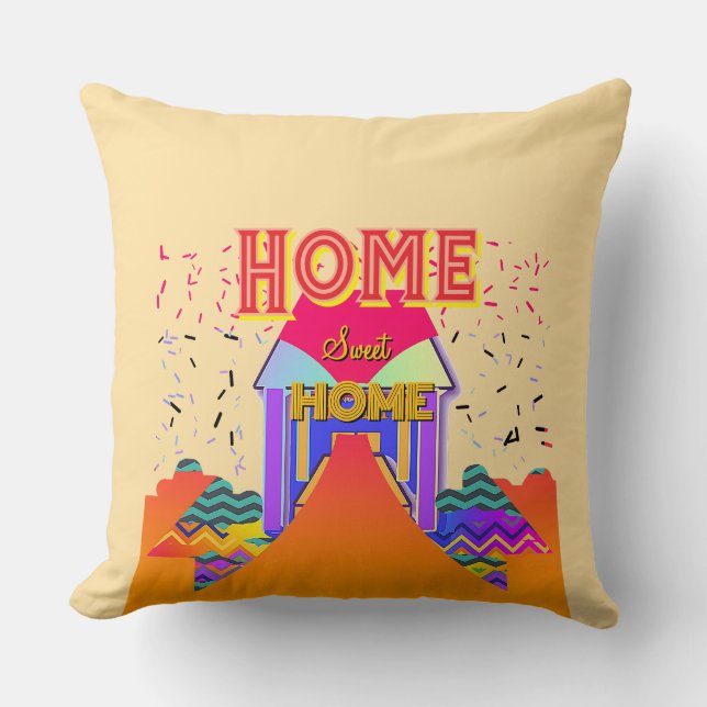 Almofada Home Sweet Home Beige (Frente)