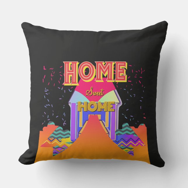 Almofada Home Sweet Home Black (Frente)