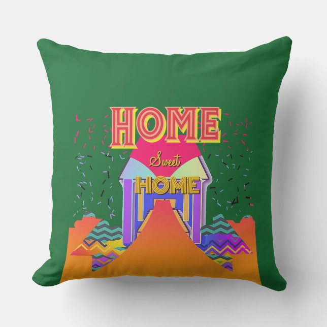 Almofada Home Sweet Home Dk Green (Frente)