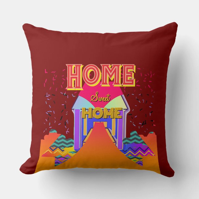 Almofada Home Sweet Home Dk Red (Frente)
