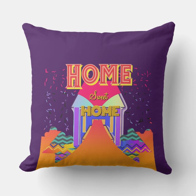 Almofada Home Sweet Home Purple (Frente)