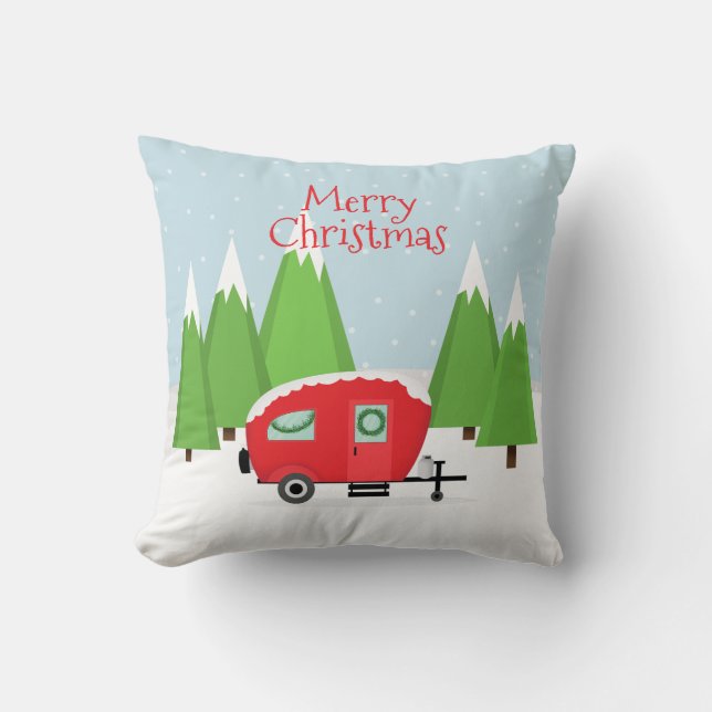 Almofada Home Sweet Home Retro Camper Natal (Frente)