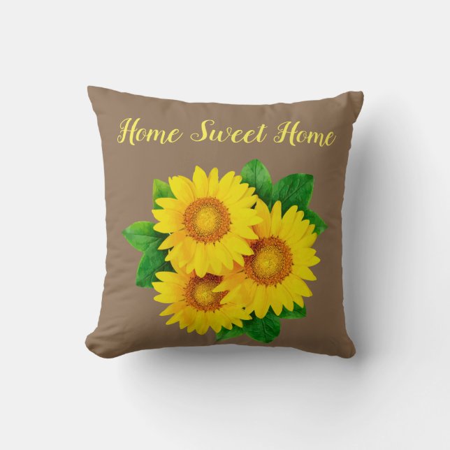 Almofada Home Sweet Home Sunflower (Frente)