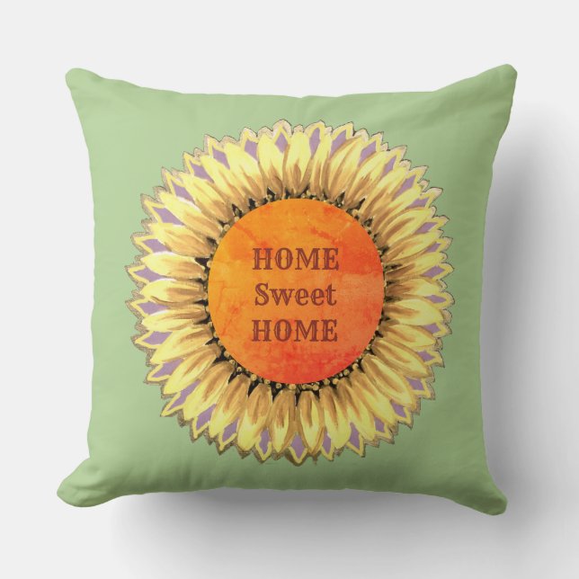 Almofada Home Sweet Home Sunflower (Frente)