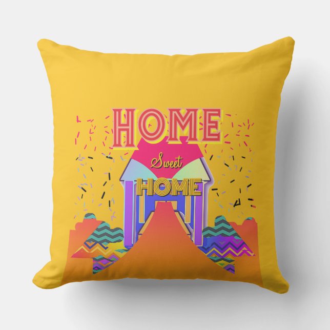 Almofada Home Sweet Home Yellow (Frente)