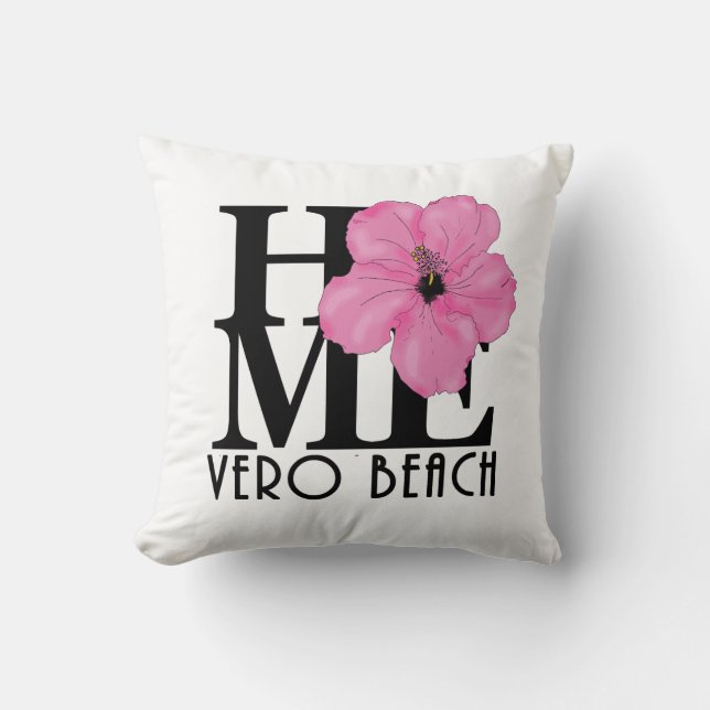 Almofada HOME Vero Beach Pink Hibiscus (Frente)