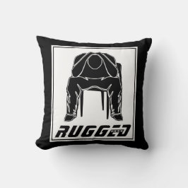 Almofada Homem branco-preto com cabeça-dura | Pensador