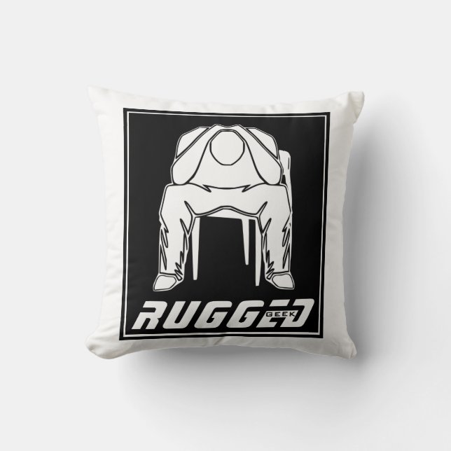 Almofada Homem Negro branco robusto com cabeça | Pensador (Frente)